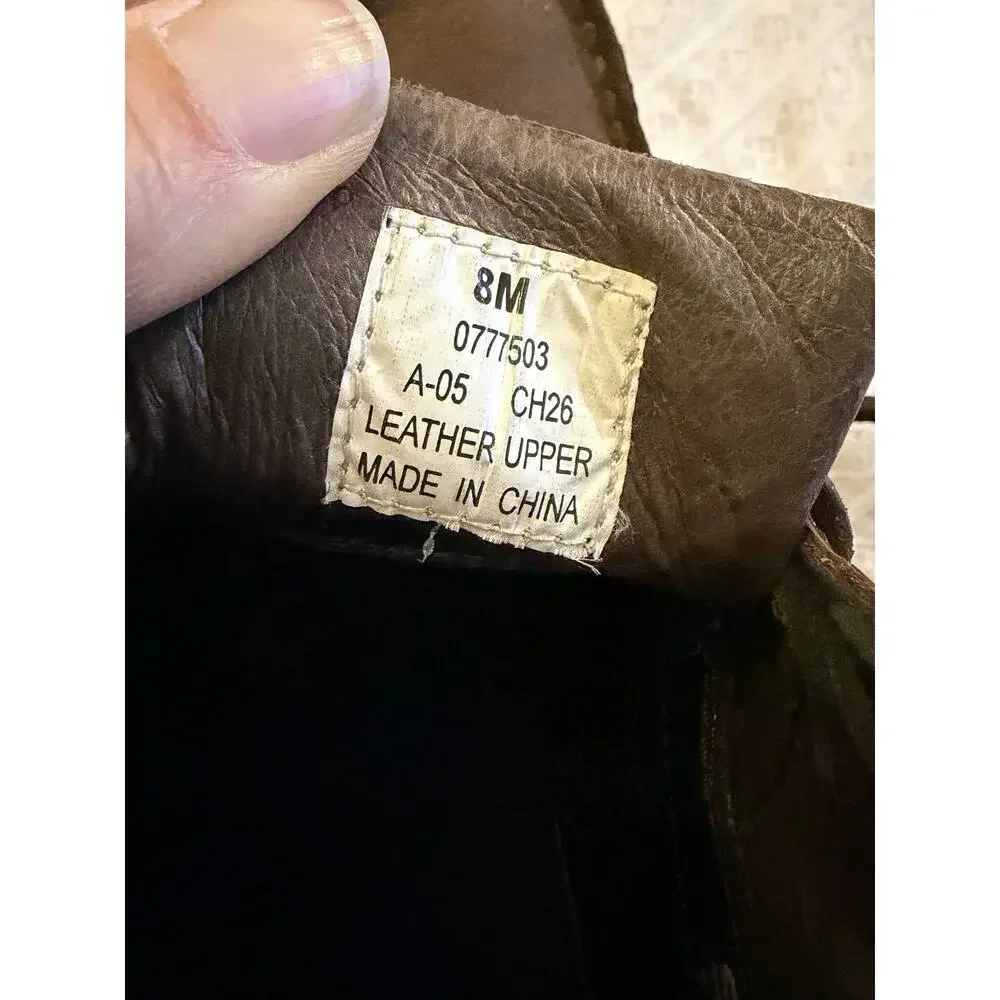 Sperry Top-Sider Brown Leather Boat Shoes Men's Size 8M Lace-Up Casual